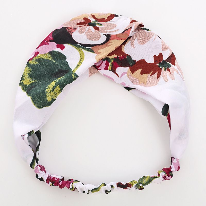 Women Girls Summer Bohemian Hair Bands Print Headbands Retro Cross Turban Bandage Bandanas HairBands Hair Accessories Headwrap