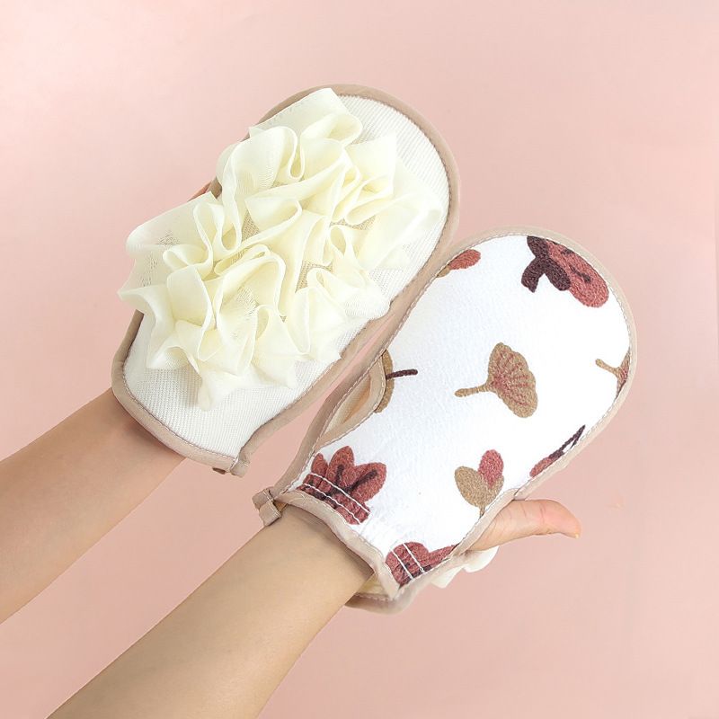 1pc Double Sides Portable Bath Gloves Body Scrubber Shower Exfoliating Sponge Body Cleaning Brush Massage Mesh Bathing Tool