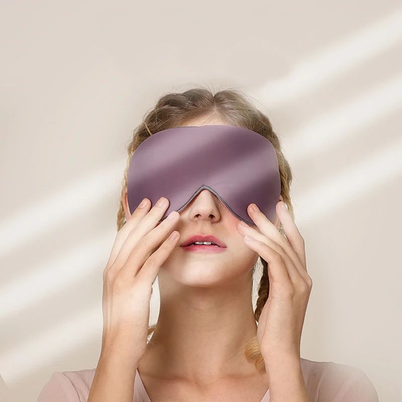 1pc Double Side Sleep Mask Natural Sleeping Eye Mask Eyeshade Cover Shade Available Breathable Blindfold Travel Rest Eye Patch E0407