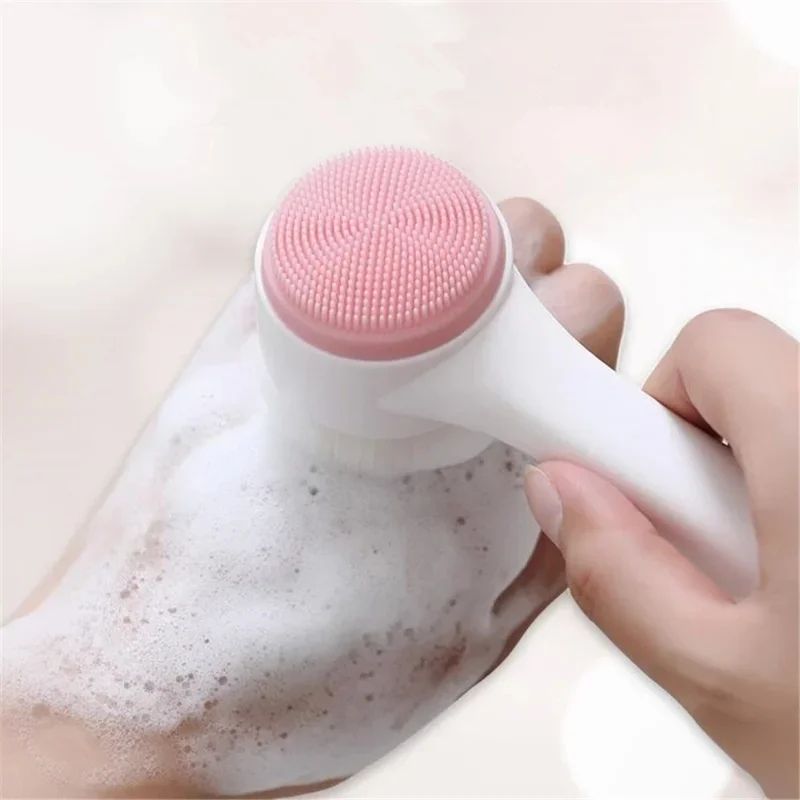 Face Wash Brush & Headband Set - Double Side Soft Bristles & Silicone Face Cleaning Brush Spa Headband For Face Skin Care - Gift