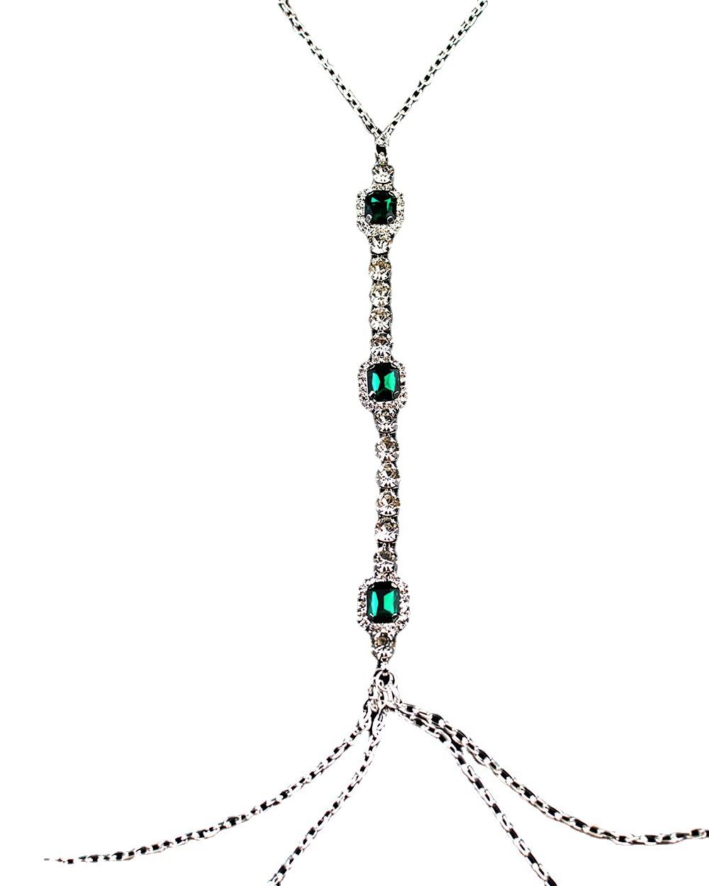 Sexy Rhinestone Chains Chest Chain Harness Waist Chain Breast Belly Body Jewelry Necklace For Women Party Clothing Accessories