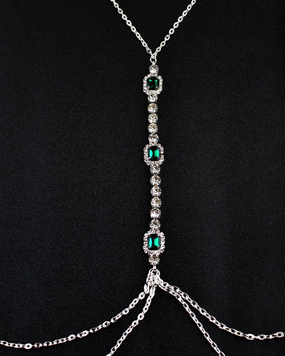 Sexy Rhinestone Chains Chest Chain Harness Waist Chain Breast Belly Body Jewelry Necklace For Women Party Clothing Accessories