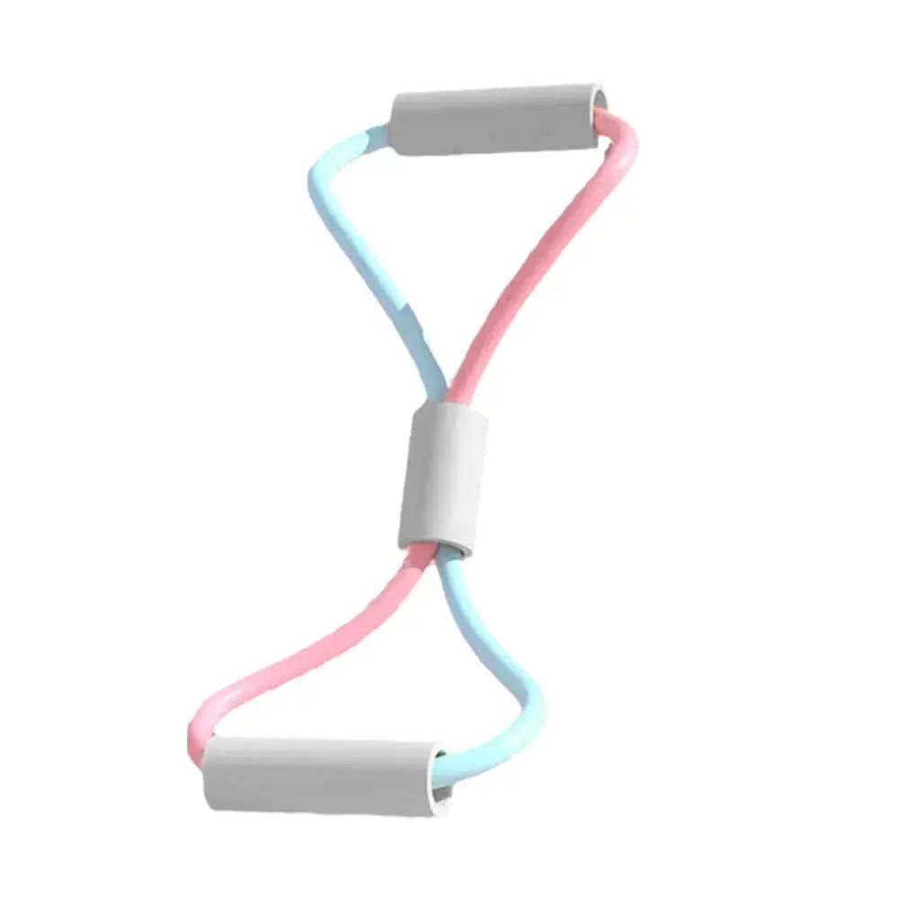 Resistance Bands Yoga 8 Word Tension Device Back Training Arm Open Fitness Rope Neck Exercise Stretch Equipment Belt Silico