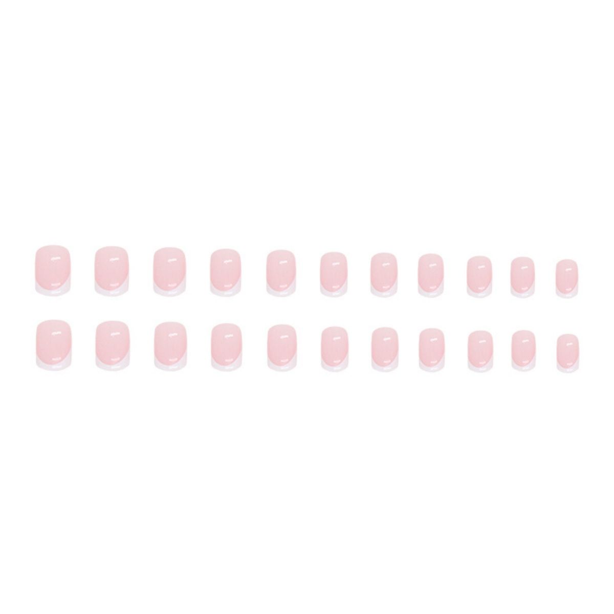 24Pcs/Set Short French Wearing Fake Nails Art Pink Gentle Girl Glitter Pearlized Press on Nail Tips Cute Natural Sweet Ins Style
