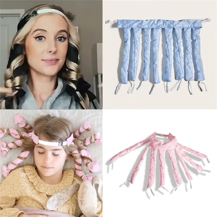 Lazy Hair Curler Hair Rollers Heatless Curling Rod Headband No Heat Silk Ribbon Curls Sleeping Wave Formers Hair Styling Tools