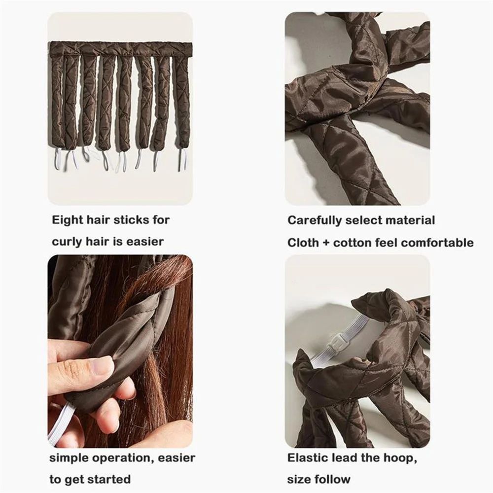 Lazy Hair Curler Hair Rollers Heatless Curling Rod Headband No Heat Silk Ribbon Curls Sleeping Wave Formers Hair Styling Tools