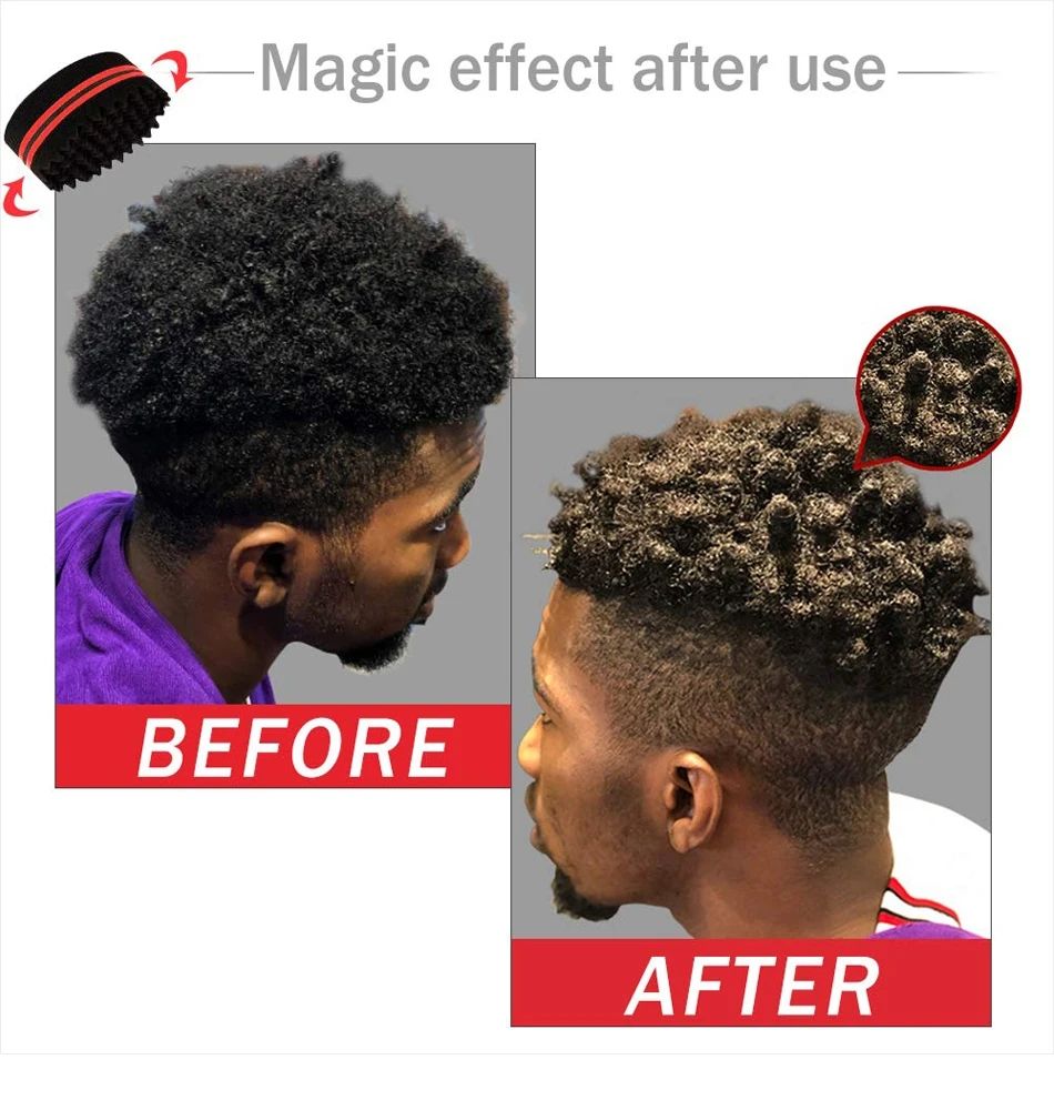 Oval Double Sides Magic Twist Hair Brush Sponge Brush Big Holes Barber Sponge Brush Twist Hair Afro Curl As Hair Care Tools
1,000+ sold