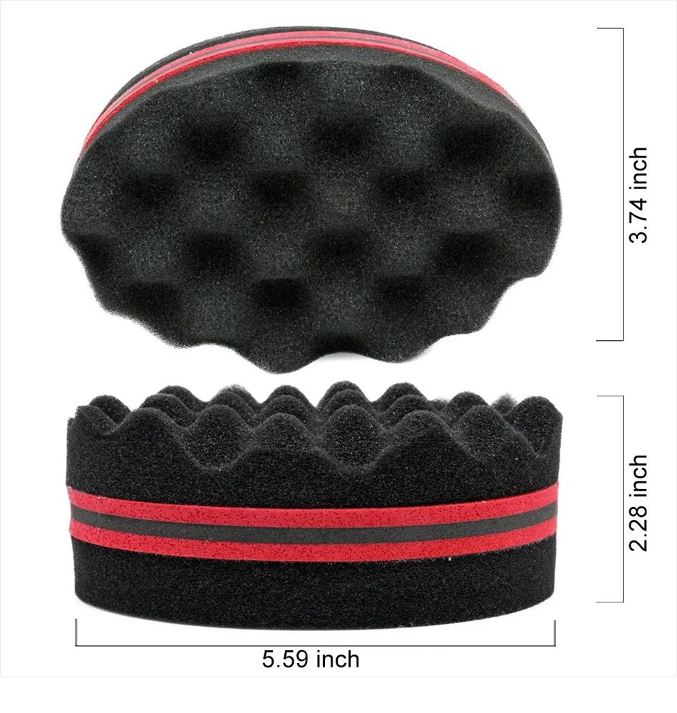 Oval Double Sides Magic Twist Hair Brush Sponge Brush Big Holes Barber Sponge Brush Twist Hair Afro Curl As Hair Care Tools
1,000+ sold