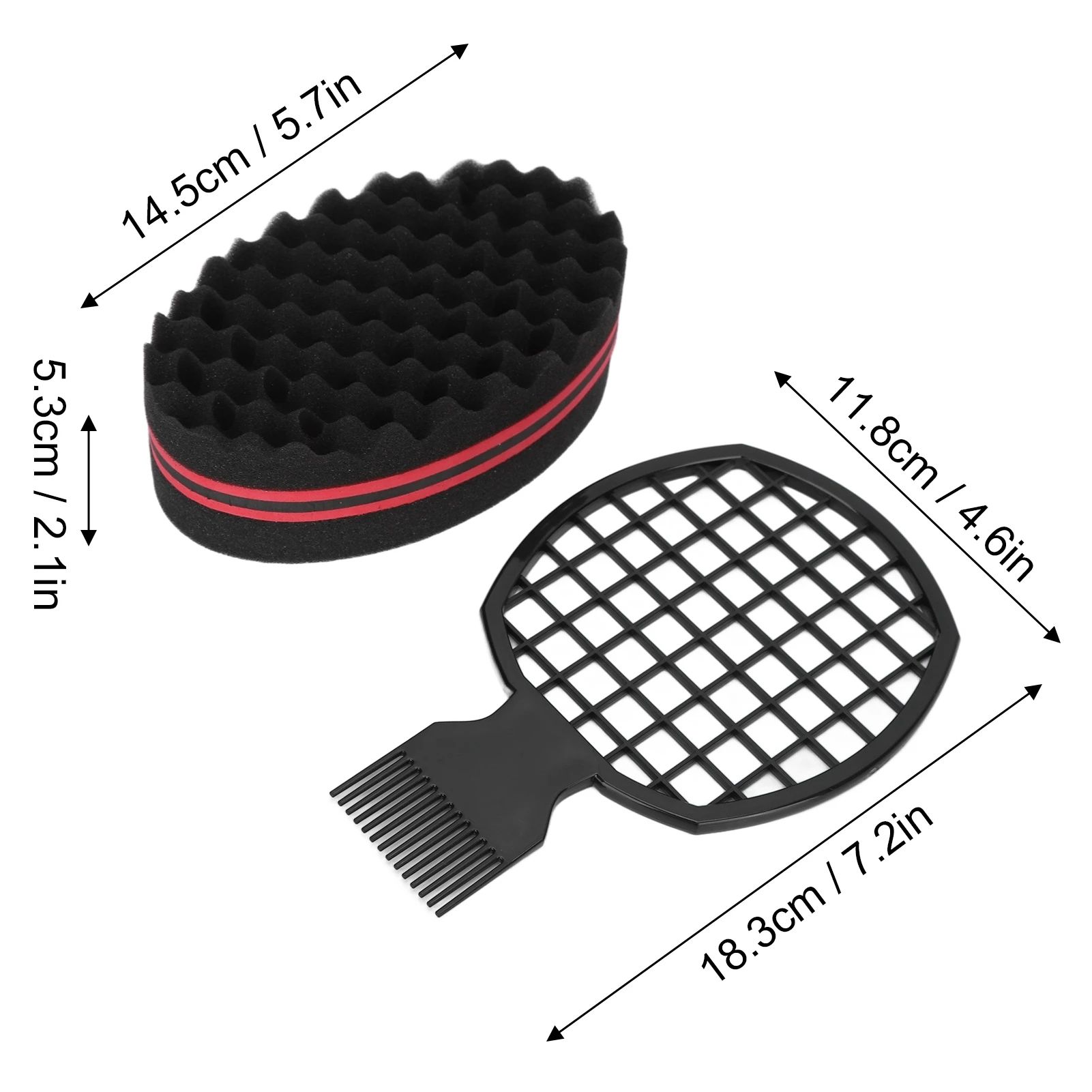 Oval Double Sides Magic Twist Hair Brush Sponge Brush Big Holes Barber Sponge Brush Twist Hair Afro Curl As Hair Care Tools
1,000+ sold