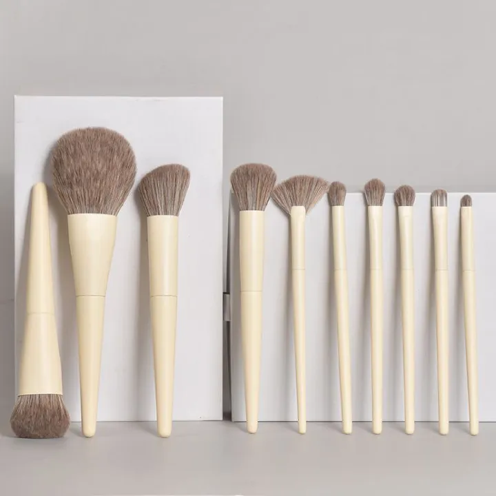 8pcs Makeup Brushes Set Foundation Contour Eyeshadow Blush Brush Powder Puff Portable Cosmetic Brushes Travel with Box Wholesale