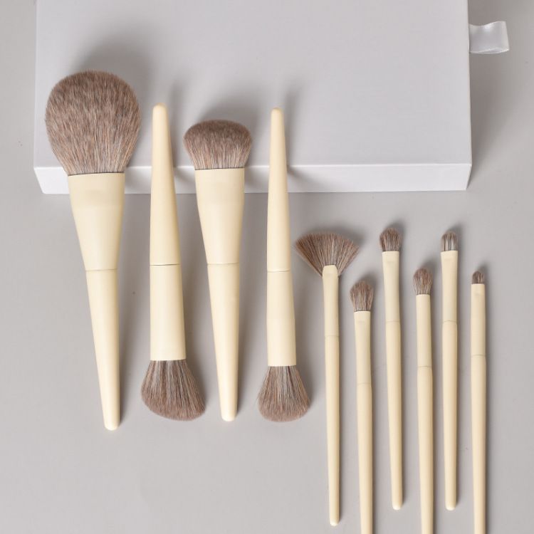 8pcs Makeup Brushes Set Foundation Contour Eyeshadow Blush Brush Powder Puff Portable Cosmetic Brushes Travel with Box Wholesale