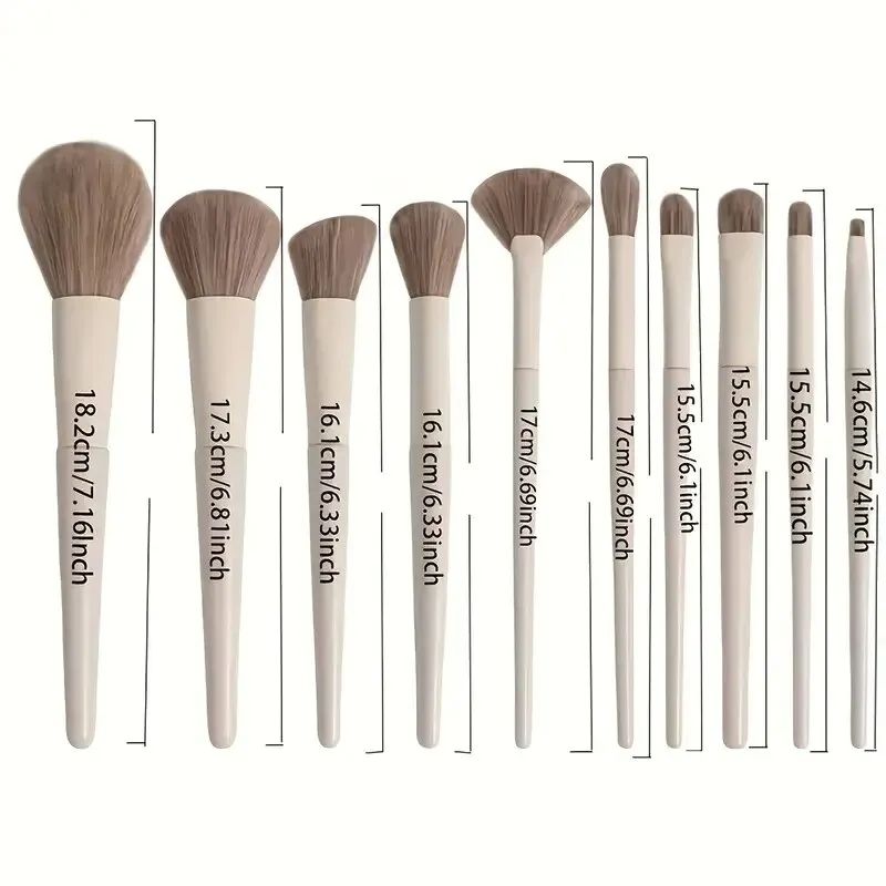 8pcs Makeup Brushes Set Foundation Contour Eyeshadow Blush Brush Powder Puff Portable Cosmetic Brushes Travel with Box Wholesale