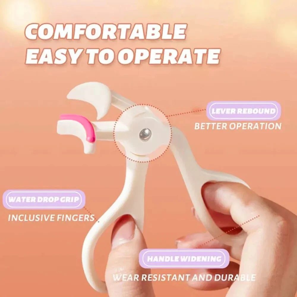 2pcs Portable One-Clip Eyelash Curler Easy To Operate Gecomo Long-Lasting Styling Wide-Angle And Partial Eyelash Curler Makeup Tools