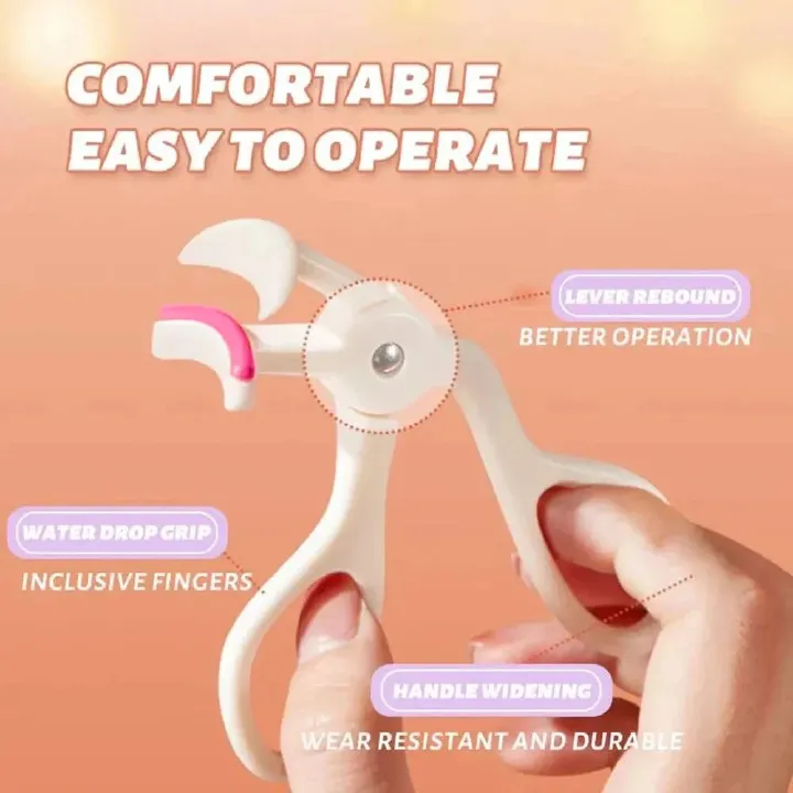 2pcs Portable One-Clip Eyelash Curler Easy To Operate Gecomo Long-Lasting Styling Wide-Angle And Partial Eyelash Curler Makeup Tools