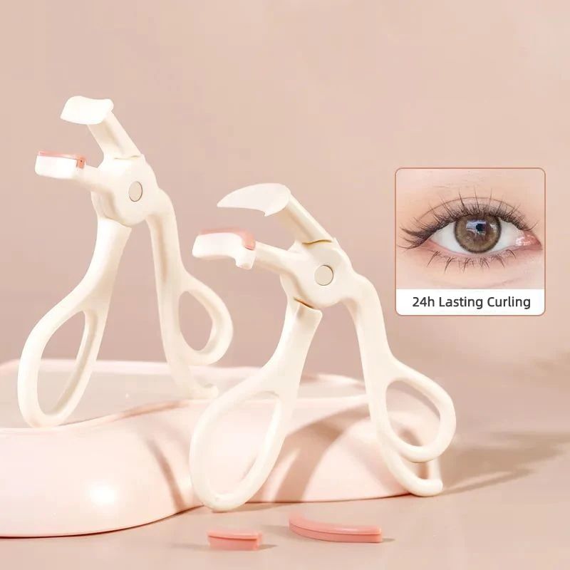 2pcs Portable One-Clip Eyelash Curler Easy To Operate Gecomo Long-Lasting Styling Wide-Angle And Partial Eyelash Curler Makeup Tools