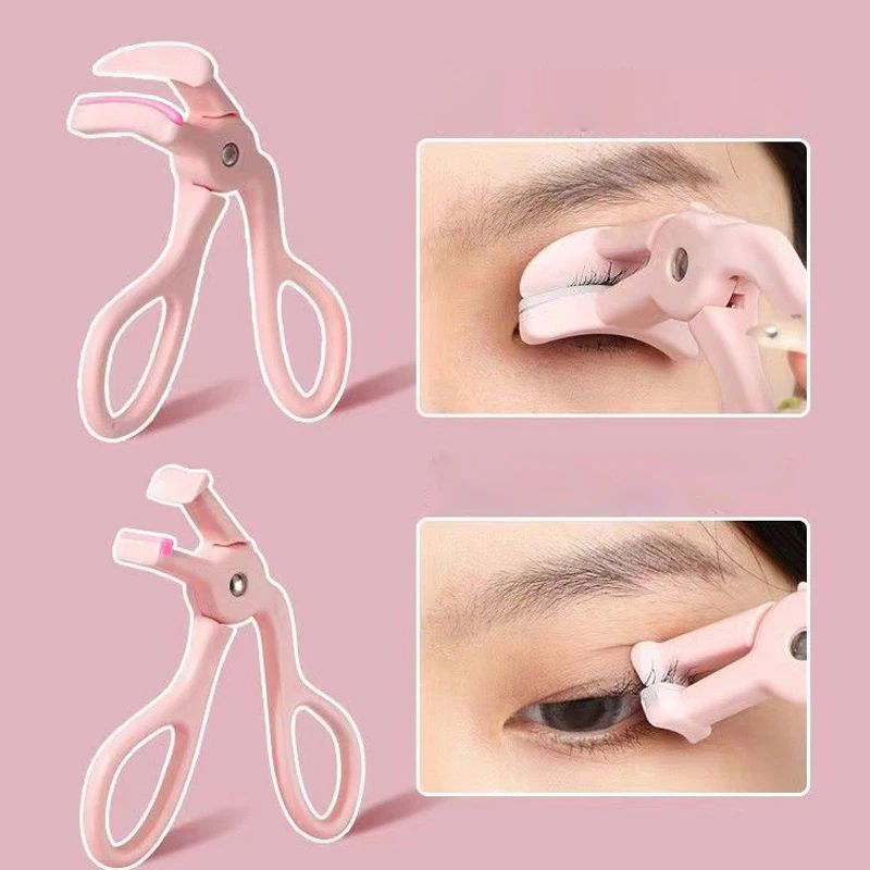 2pcs Portable One-Clip Eyelash Curler Easy To Operate Gecomo Long-Lasting Styling Wide-Angle And Partial Eyelash Curler Makeup Tools