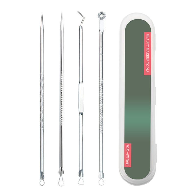4PCS Blackhead Remover Acne Needle Tools Set Face Cleaning Black Dots Pimple Comedone Extractor Pore Cleaner Skin Care Products