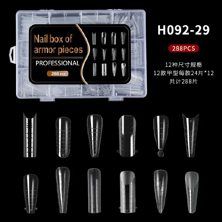 120/288pcs/Box Dual Forms False Nails Tips Sets For Gel Extension Quick Building French Nails Mold Soft Silicone Pads Manicure Tools
