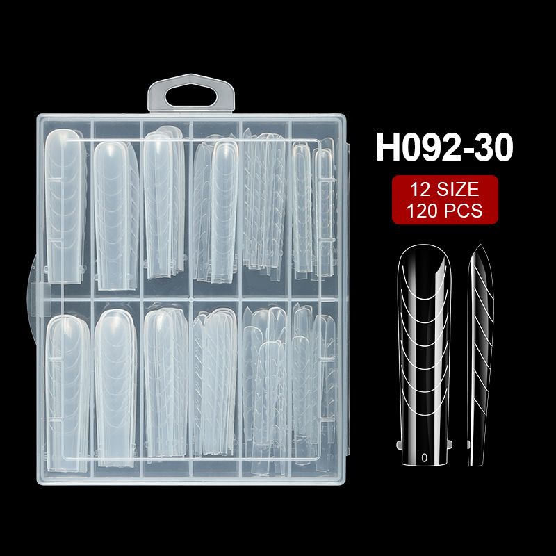 120/288pcs/Box Dual Forms False Nails Tips Sets For Gel Extension Quick Building French Nails Mold Soft Silicone Pads Manicure Tools