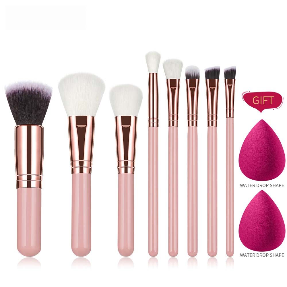 8pcs High-End Professional Makeup Brushes Set with Bucket Blush Powder Eyeshadow Eyebrow Foundation Beauty Makeup Tool Brochas