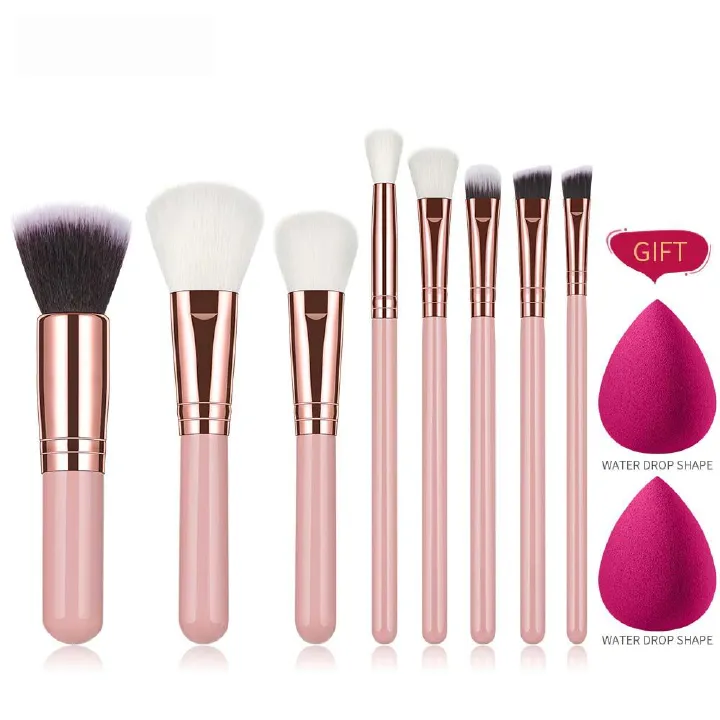 8pcs High-End Professional Makeup Brushes Set with Bucket Blush Powder Eyeshadow Eyebrow Foundation Beauty Makeup Tool Brochas