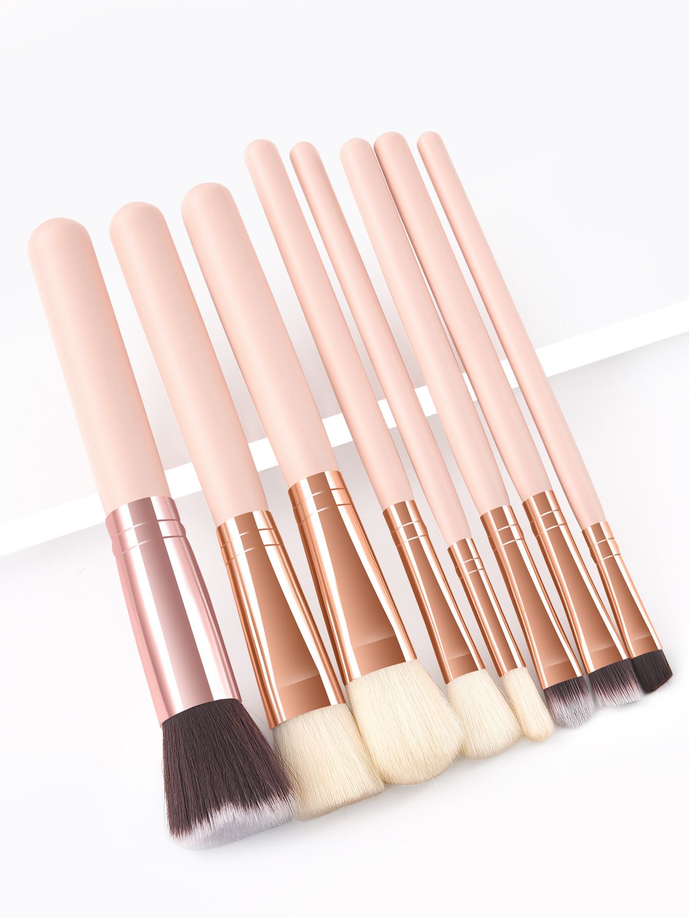 8pcs High-End Professional Makeup Brushes Set with Bucket Blush Powder Eyeshadow Eyebrow Foundation Beauty Makeup Tool Brochas