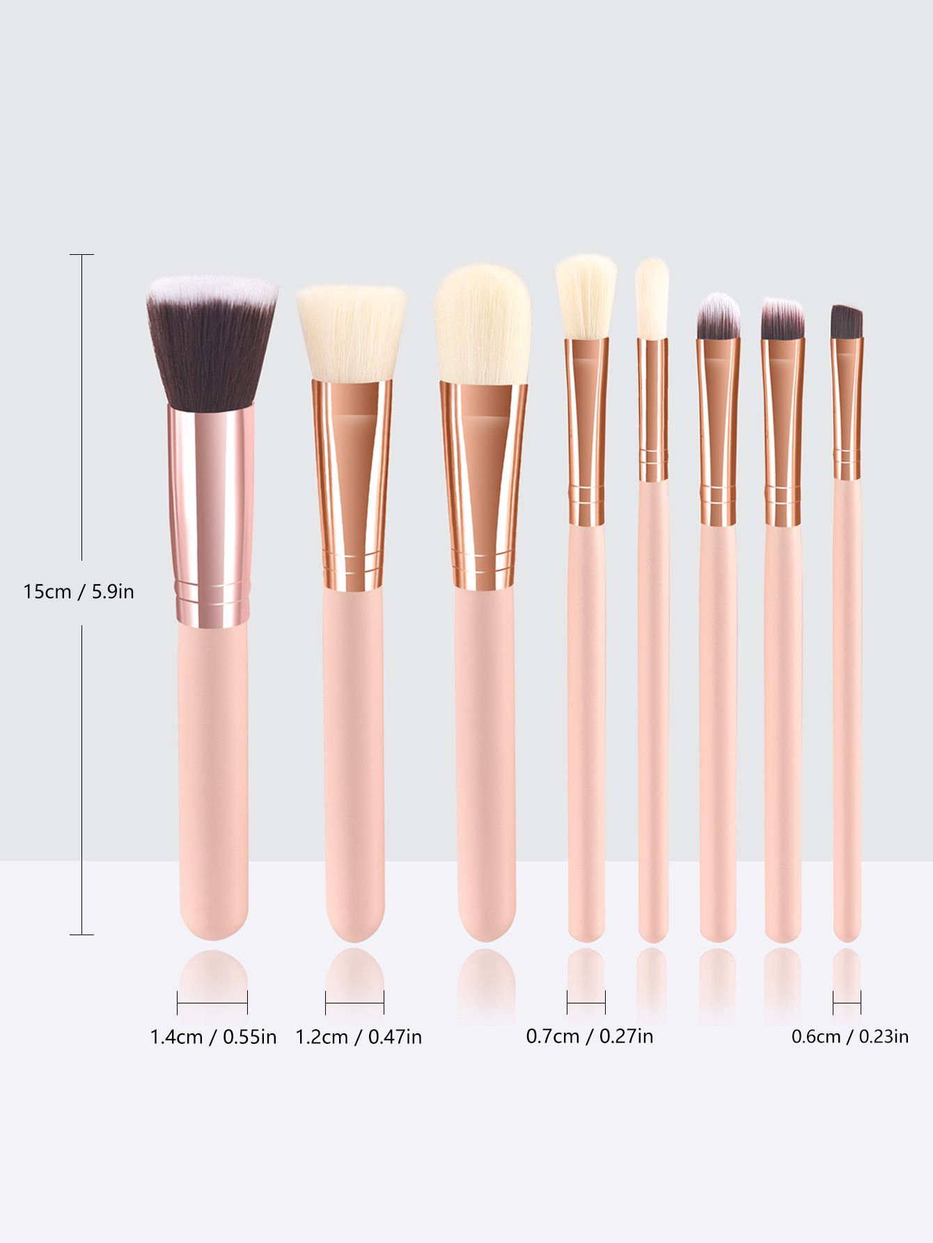8pcs High-End Professional Makeup Brushes Set with Bucket Blush Powder Eyeshadow Eyebrow Foundation Beauty Makeup Tool Brochas