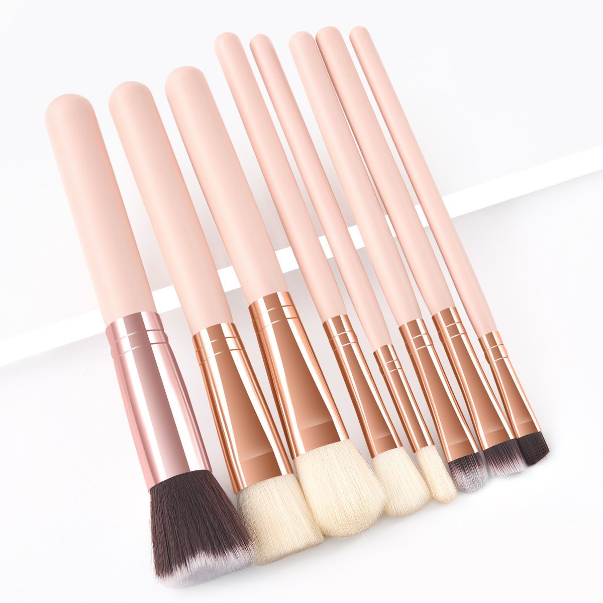 8pcs High-End Professional Makeup Brushes Set with Bucket Blush Powder Eyeshadow Eyebrow Foundation Beauty Makeup Tool Brochas