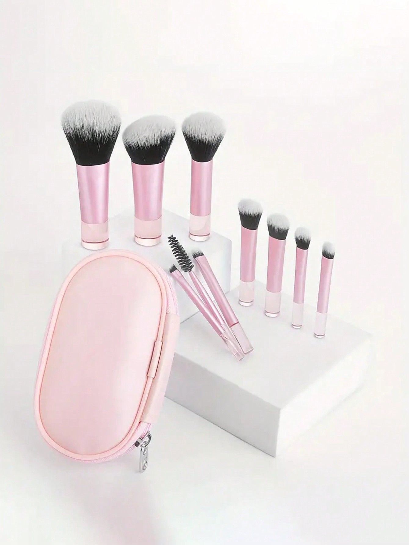 10pcs Mini Makeup Brush Set Powder Eyeshadow Foundation Blush Blender Concealer Beauty Makeup Tools Brush Professional Supplies