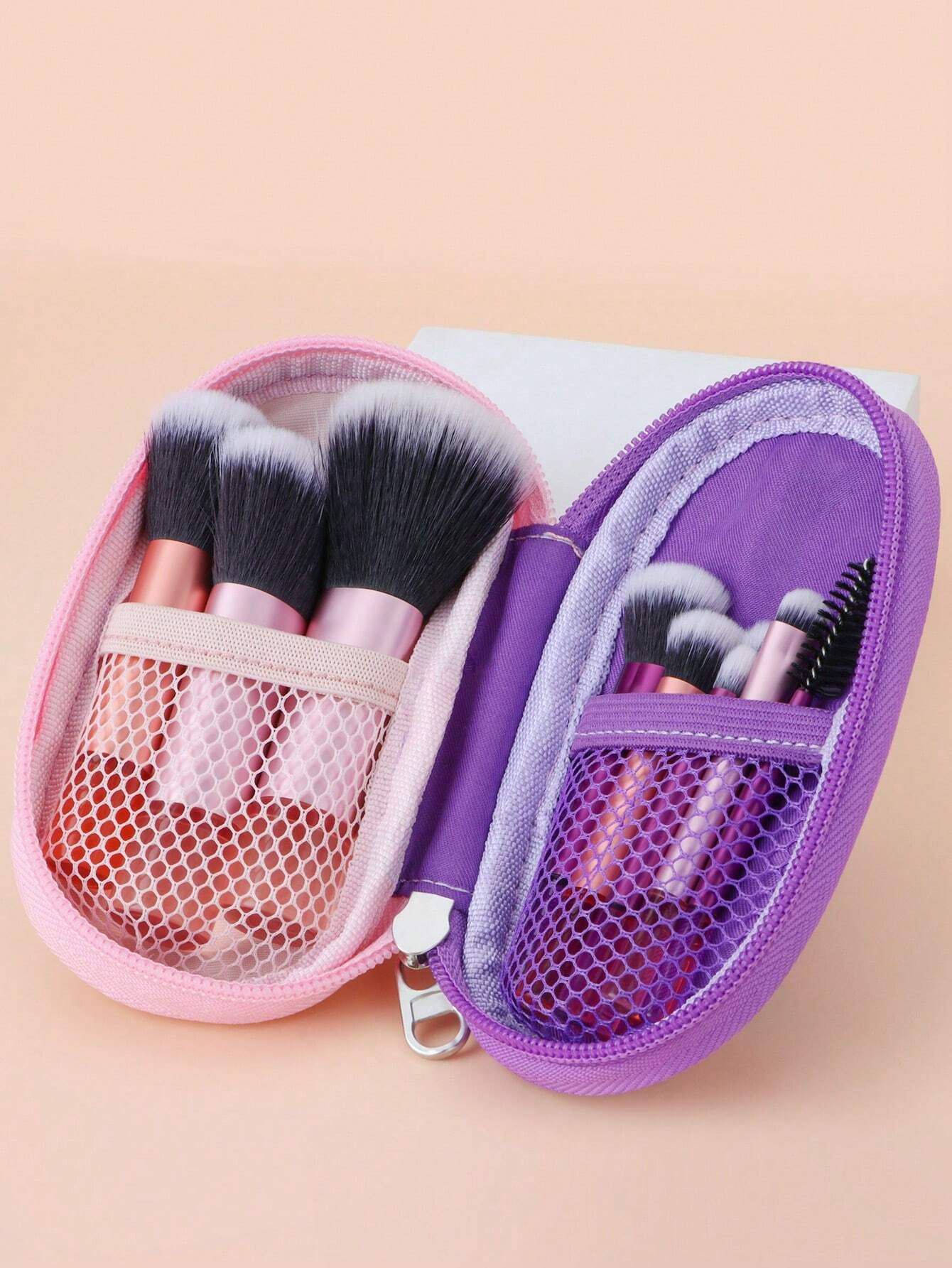 10pcs Mini Makeup Brush Set Powder Eyeshadow Foundation Blush Blender Concealer Beauty Makeup Tools Brush Professional Supplies