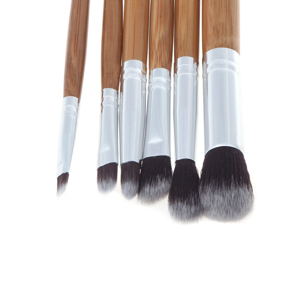 11Pcs/Pack Natural Bamboo Handle Makeup Brushes Set High Quality Foundation Blending Cosmetic Make Up Tool Set With Cotton Bag