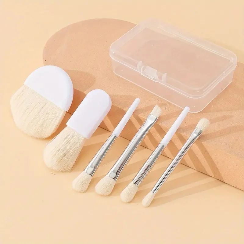 6Pcs Mini Box Makeup Brushes Portable Cosmetic Powder Foundation Blush Blending Concealer Make Up Brushes Beauty Makeup Tools