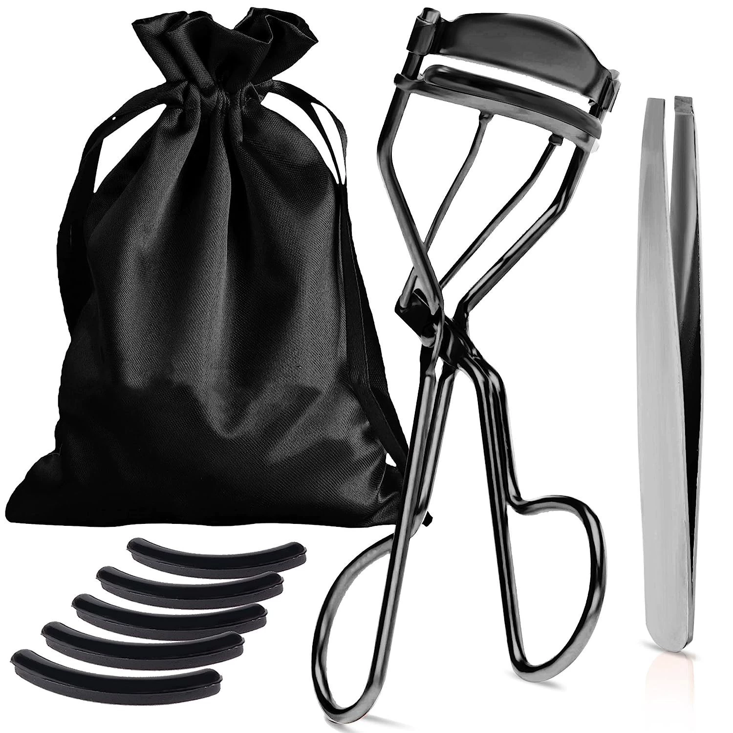 3/15pcs Eyelash Curler Set With Replacement Pads For Women Eyelashes Curling Tweezers Clips Lash Mascara Wands Brush Makeup Tool