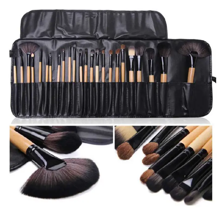 Gift Bag Of 24 pcs Makeup Brush Sets Professional Cosmetics Brushes Eyebrow Powder Foundation Shadows Pinceaux Make Up Tools