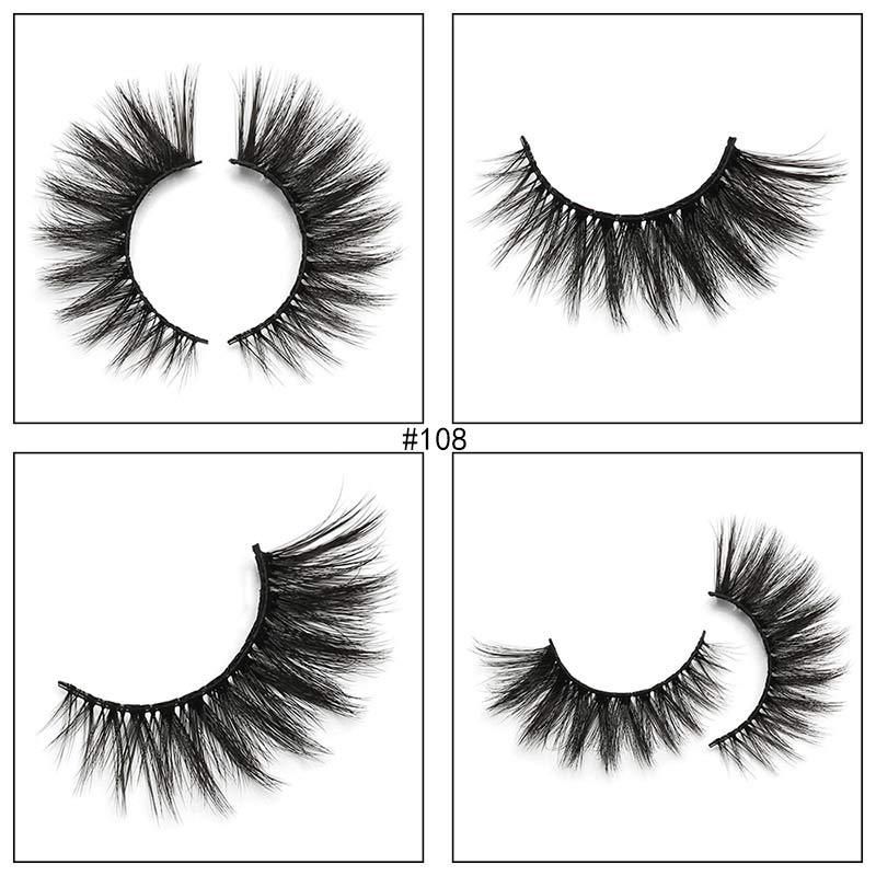 4pcs Natural False Eyelashes Fake Lashes Long Makeup 3d Mink Lashes Extension Eyelash Mink Eyelashes for Beauty