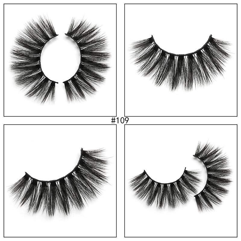 4pcs Natural False Eyelashes Fake Lashes Long Makeup 3d Mink Lashes Extension Eyelash Mink Eyelashes for Beauty