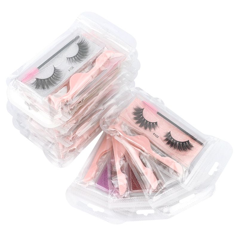 4pcs Natural False Eyelashes Fake Lashes Long Makeup 3d Mink Lashes Extension Eyelash Mink Eyelashes for Beauty