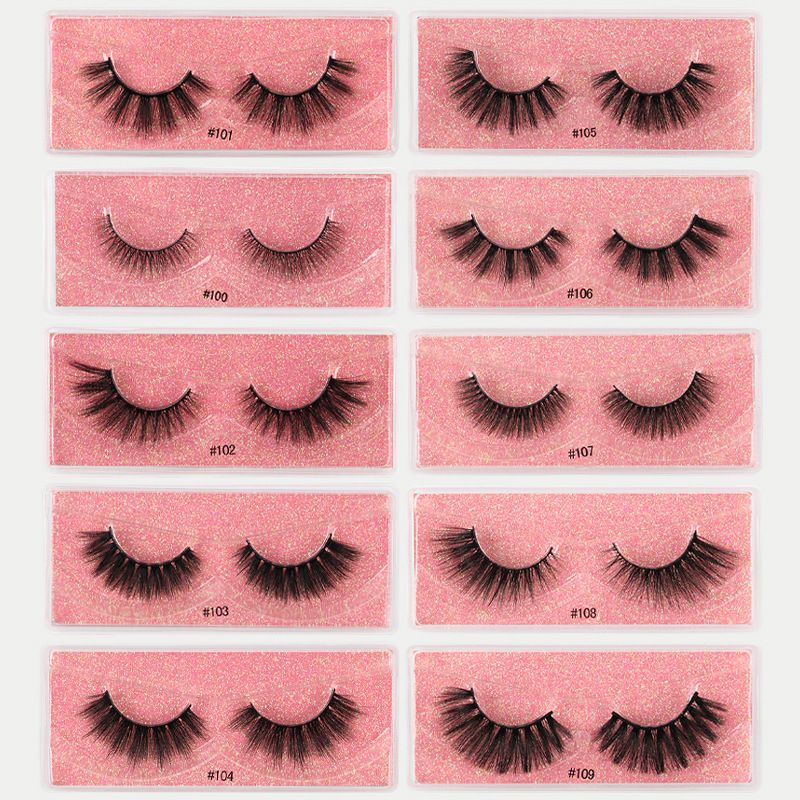 4pcs Natural False Eyelashes Fake Lashes Long Makeup 3d Mink Lashes Extension Eyelash Mink Eyelashes for Beauty