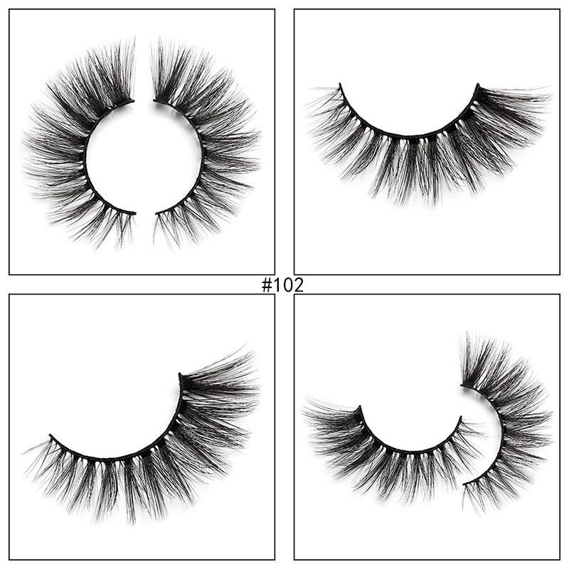 4pcs Natural False Eyelashes Fake Lashes Long Makeup 3d Mink Lashes Extension Eyelash Mink Eyelashes for Beauty