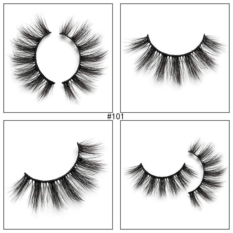 4pcs Natural False Eyelashes Fake Lashes Long Makeup 3d Mink Lashes Extension Eyelash Mink Eyelashes for Beauty