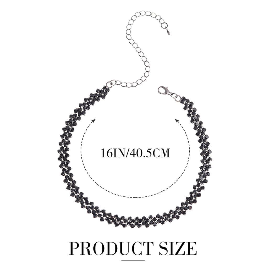Luxury Shiny Full Rhinestone Choker Necklace for Women Personalized Geometric Crystal Necklaces Wedding Jewelry Party Gifts