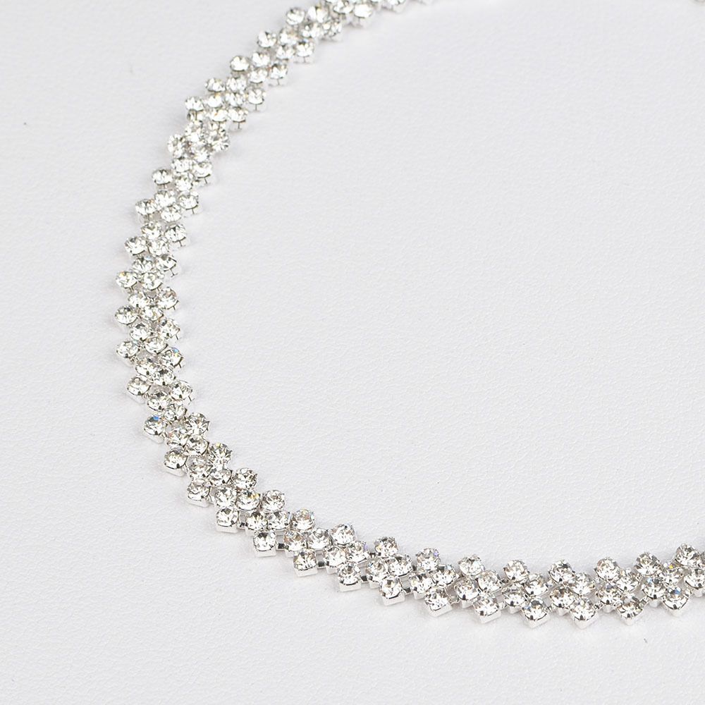 Luxury Shiny Full Rhinestone Choker Necklace for Women Personalized Geometric Crystal Necklaces Wedding Jewelry Party Gifts