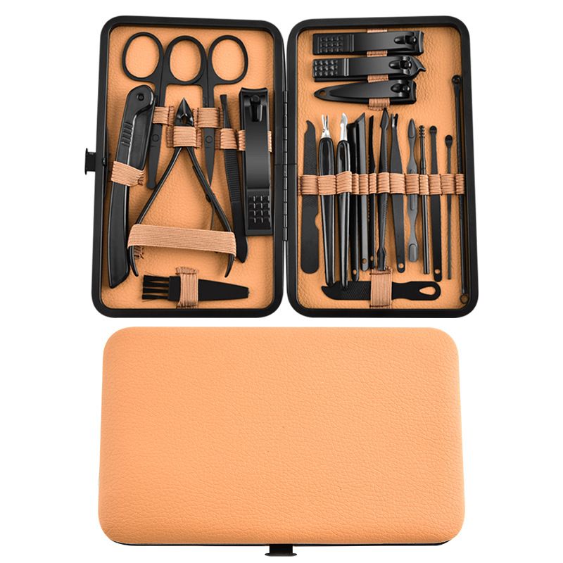 7-24pcs Manicure Tool Set Stainless Steel Cuticle Nipper Cutter Kit Professional Nail Clippers Pedicure Nail Art Grooming Tools