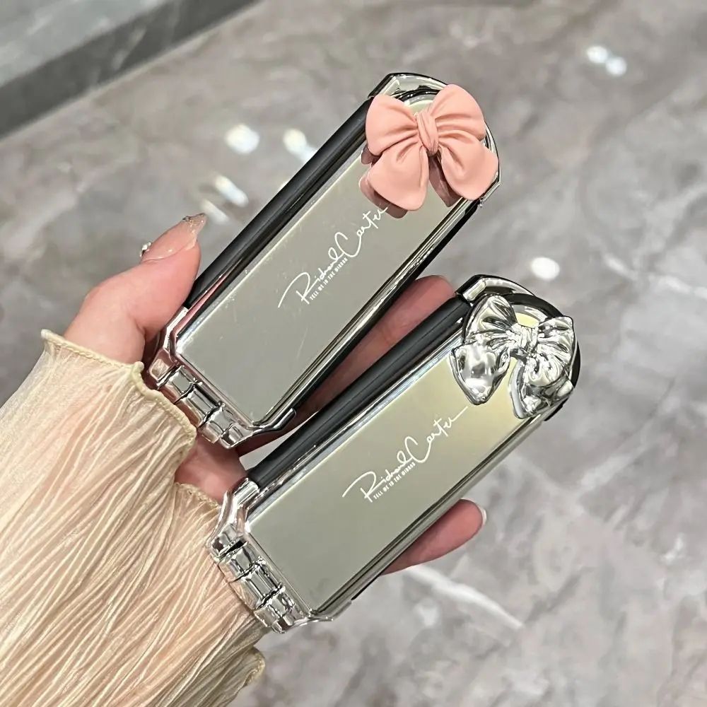 2 In 1 Mini Portable Folding Comb Mirror Diamond Air Cushion Bling Rhinestone Cosmetic Travel Pocket Hair Brush Makeup Tool