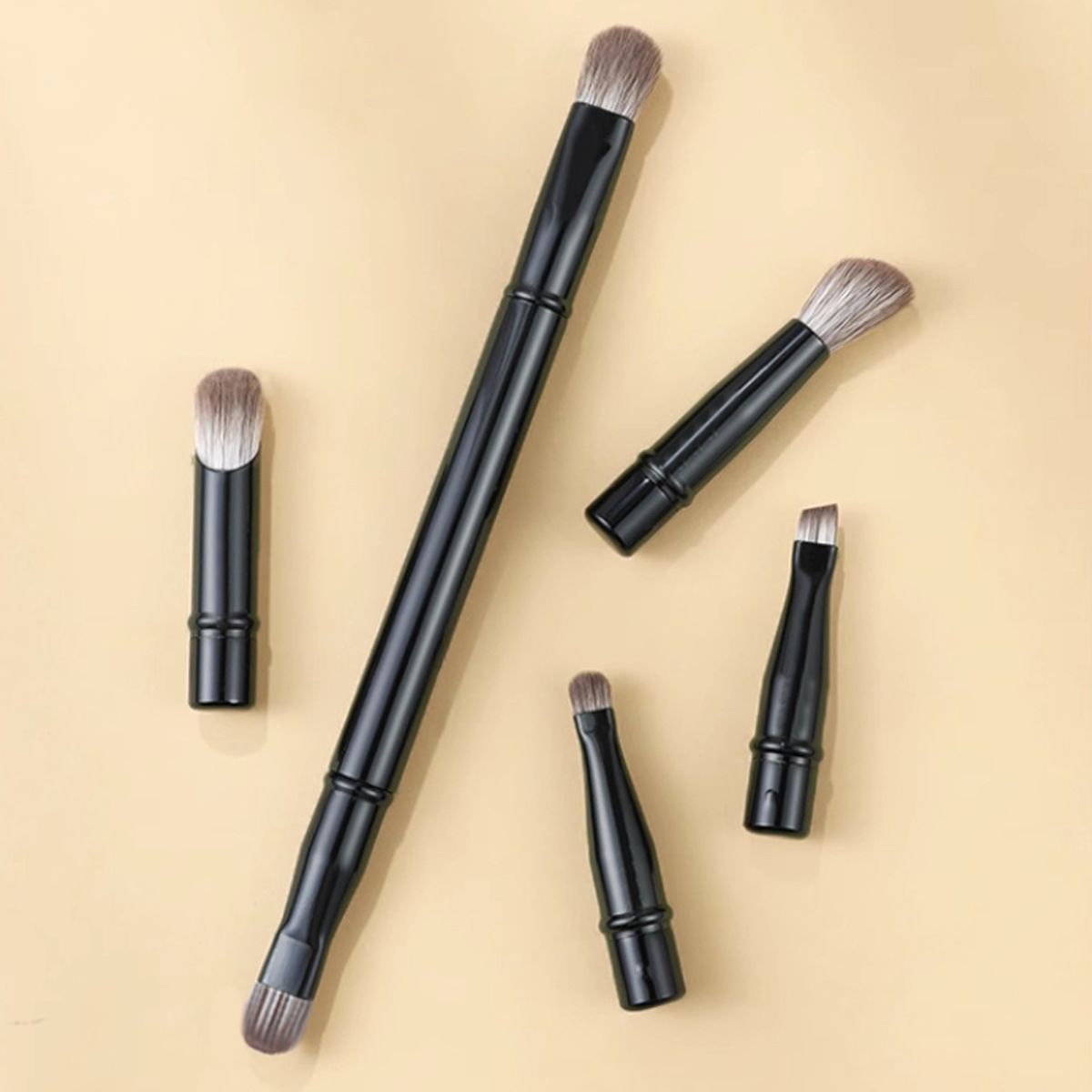 6Pcs Mini Travel Makeup Brushes Set with Box Portable Cosmetic Powder Foundation Blush Blending Concealer Make Up Brushes Set