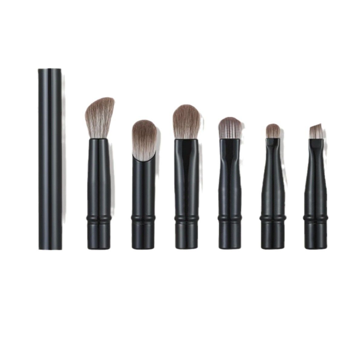 6Pcs Mini Travel Makeup Brushes Set with Box Portable Cosmetic Powder Foundation Blush Blending Concealer Make Up Brushes Set