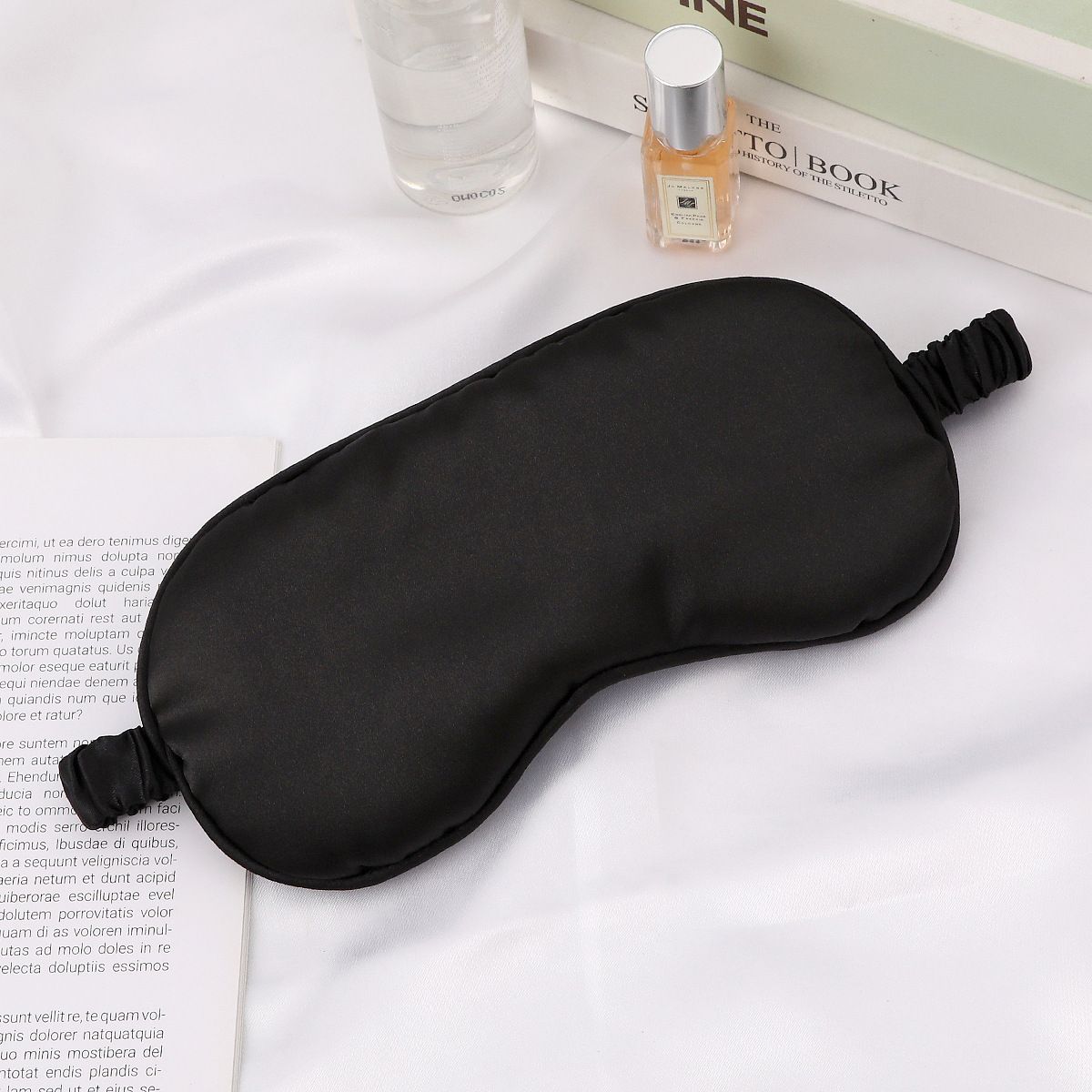 Silk Ruffle Sleep Eye Mask Soft Sleeping Eye Covers Multicolor Night Dream Blackout Eye Patches for Woman Man to Sleep Better