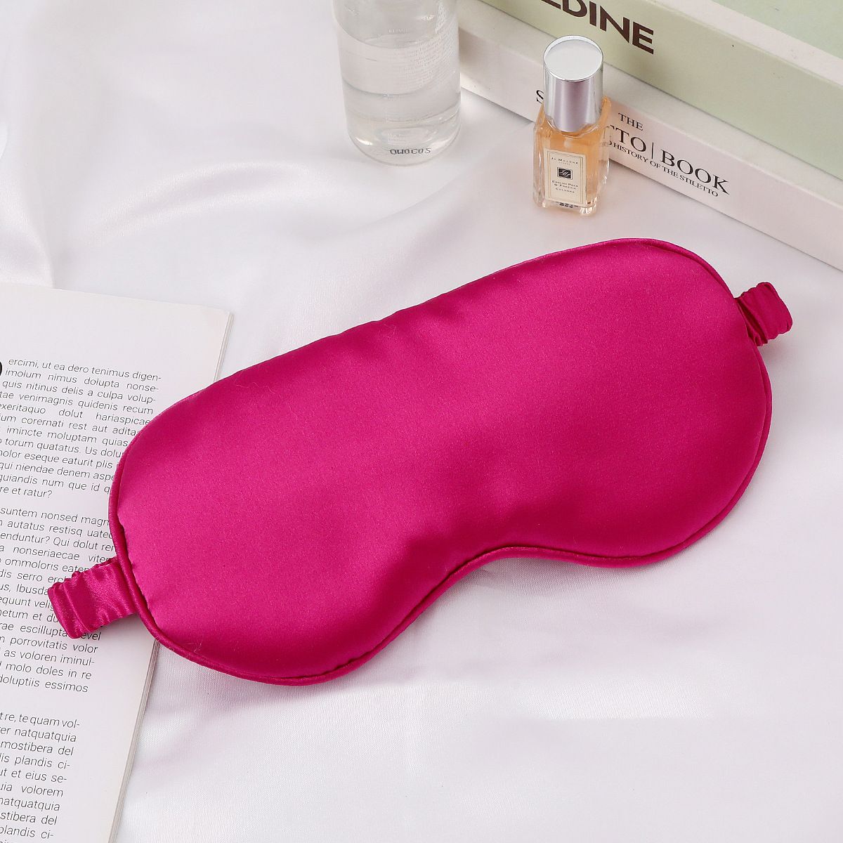 Silk Ruffle Sleep Eye Mask Soft Sleeping Eye Covers Multicolor Night Dream Blackout Eye Patches for Woman Man to Sleep Better