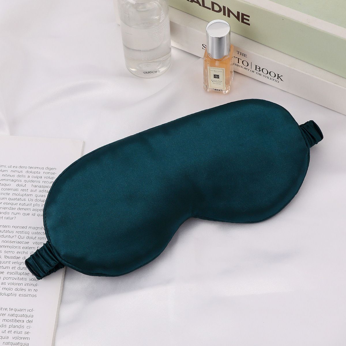 Silk Ruffle Sleep Eye Mask Soft Sleeping Eye Covers Multicolor Night Dream Blackout Eye Patches for Woman Man to Sleep Better