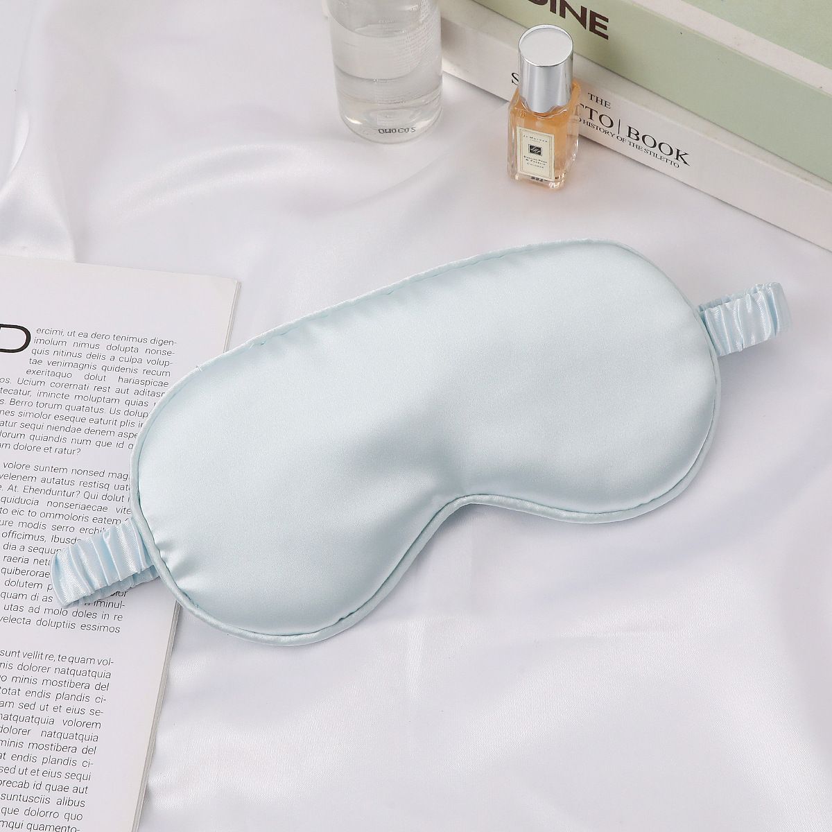 Silk Ruffle Sleep Eye Mask Soft Sleeping Eye Covers Multicolor Night Dream Blackout Eye Patches for Woman Man to Sleep Better
